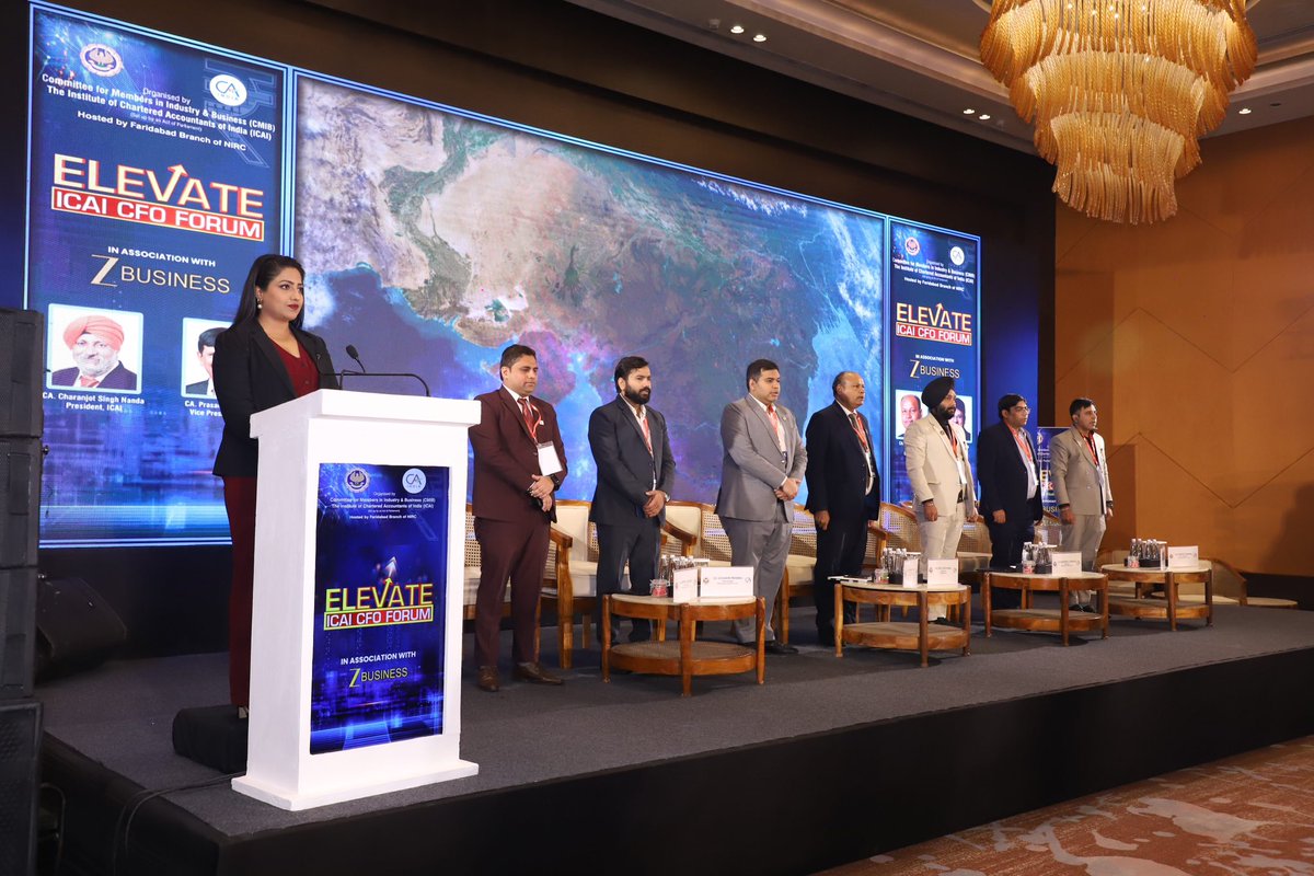 Gitanjlimathur's tweet photo. Had an opportunity to host ELEVATE-ICAI CFO Forum and moderate a powerful discussion with CFOs and ICAI leadership on strengthening financial performance amid today’s challenging business environment.
#ICAI #zeebusiness #cfoforum #faridabad https://t.co/HxUT6UjsM8