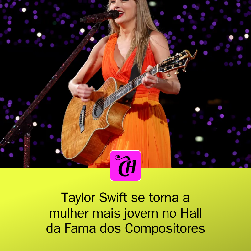 CAPRICHO's tweet photo. 🎉 Taylor Swift faz história! Aos 36 anos, ela é a mulher mais jovem a entrar no Hall da Fama dos Compositores! Uma consagração para a música! 🌟 #TaylorSwift #HallDaFama 

https://t.co/pOTmgdN0iC https://t.co/C21xNDJwIN
