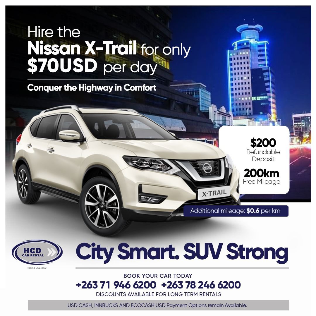 HCDRental's tweet photo. @redmarketsunday We have made hiring a car easy. We’ve made hiring a car cheaper. 

Get in touch with us for budget friendly car hire deals, from as low as $35 per day. 

Long and short term car rental options available. 

Drive with us. WhatsApp: +263719466200 for booking and inquiries. https://t.co/u5PFJ0CyXd