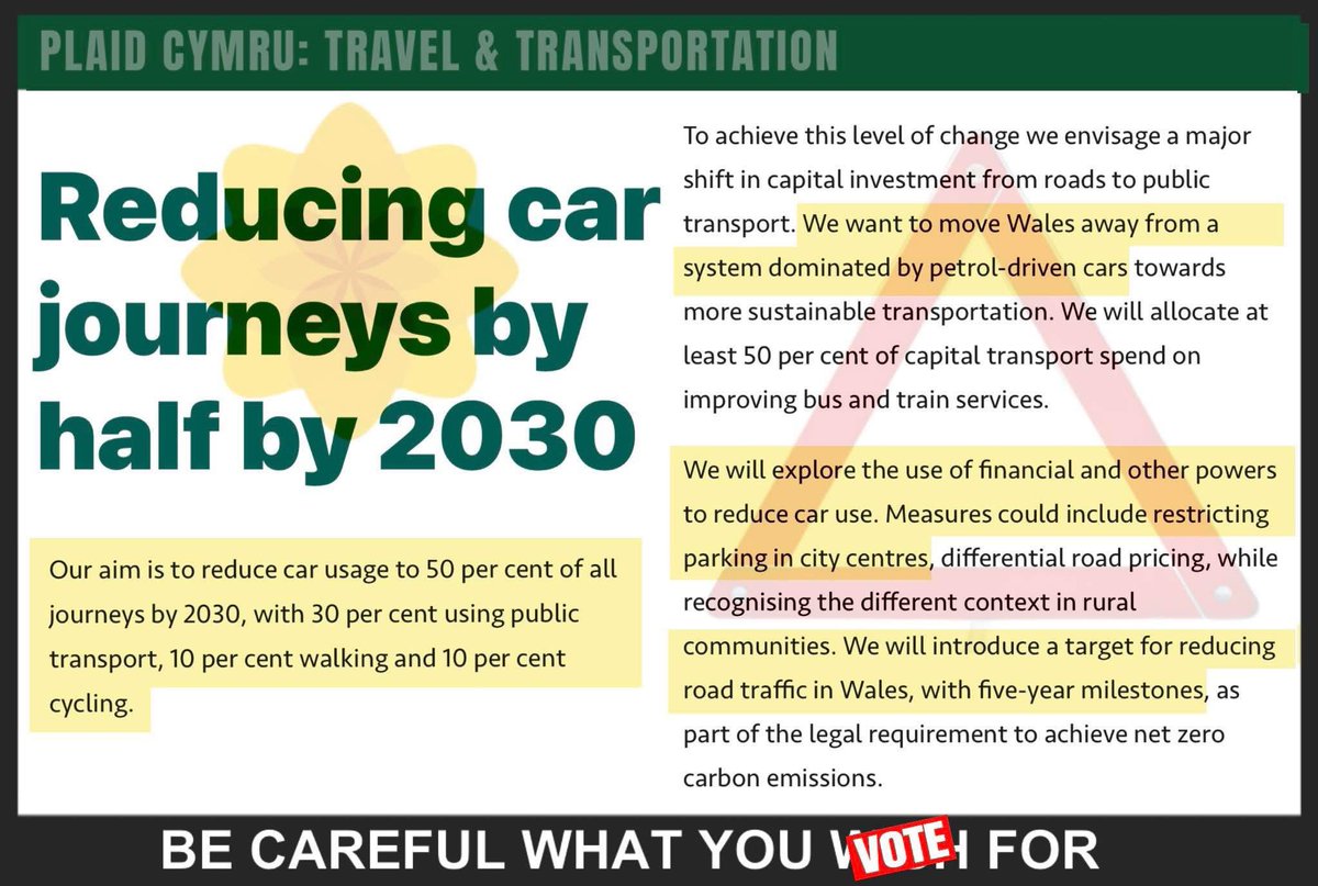 20NPHartleyHare's tweet image. BE CAREFUL WHAT YOU VOTE FOR!
Plaid Cymru Manifesto - Travel:
web.archive.org/web/2021051623…
#Senedd26 #PlaidCymru #BeCarefulWhatYouVoteFor