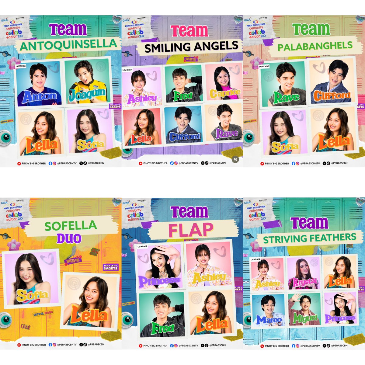 At this point I can really say na aside from being a task slayer and unproblematic housemate, sobrang heavenly protected lang ni Lella. 

ANTOQUINSELLA - Not nominated
Smiling Angels - Won the ligtask
Palabanghels - Not nominated
SofElla - Not nominated
FLAP - Won the ligtask