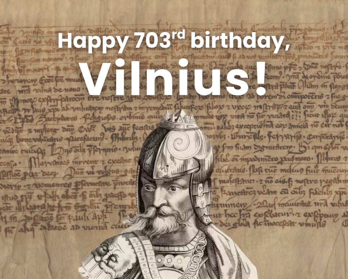 Today, Lithuania’s capital turns 703!
In 1323, 🇱🇹 Grand Duke Gediminas launched a diplomatic mission to introduce #Vilnius to Europe – issuing letters inviting European settlers, merchants &amp; knights with promises of free trade, land and freedom of faith.