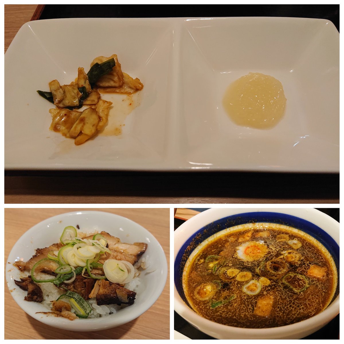 meitiru13's tweet image. 土浦・荒川沖、佐貫大勝軒ゆう、限定・スプラさん家のマサラカレーつけ麺・しお（特製・麺中盛）＋ミニチャーシューごはん！
本場の辛さを謳うしおはビリビリと来る刺激を乗り越えた先にスパイスが効いた美味しさが！
予想以上につけ汁が冷えるのが早かったので、麺はあつもりがいいかも？