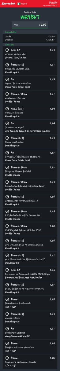 WQ9BV7
15 odds
Green Year sportybet.com/?shareCode=WQ9…