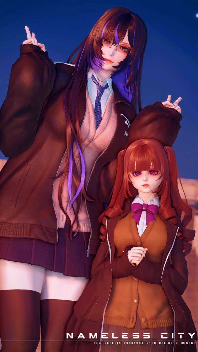 Terumi6666's tweet image. T2の可愛い子を見た👀
身長差がすごい😓
#ma7ロゴ 
#とりにきた 
#PSO2NGS_S︎S