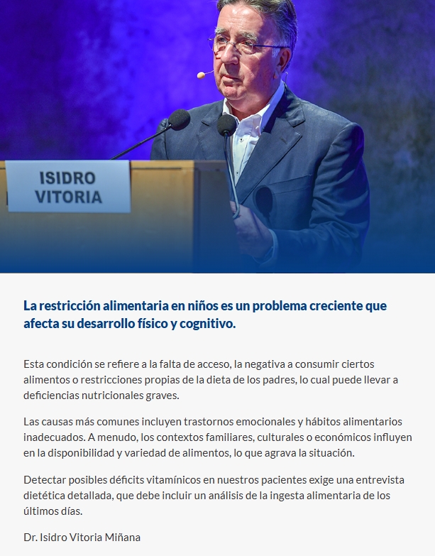 GRINDOPE's tweet image. 🥗La restricción alimentaria (por falta de acceso, negativa a consumir ciertos alimentos o restricciones de la dieta de los padres) puede llevar a deficiencias nutricionales graves
▶️Nos lo recordó el Dr. I.Vitoria en el Grindope2025
👉Ven al #grindope2026 grindope.com