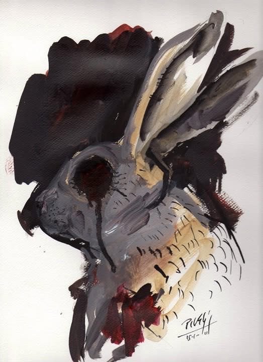 Una imagen del “Dibujario” de hace 15 años.
Hispania
(25-I-2011)
Técnica mixta sobre papel