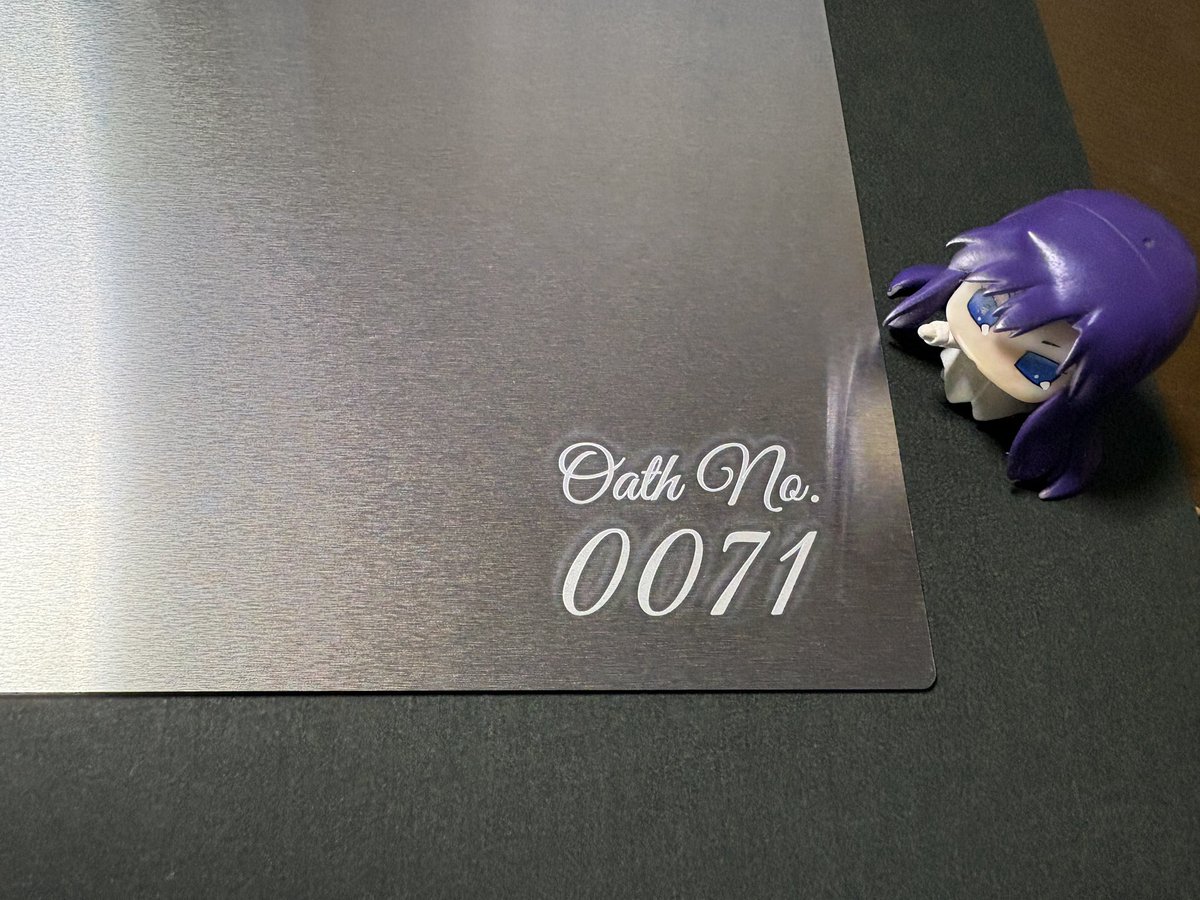 本日の入場特典 「Oath ONE」 ・限定シリアルナンバー付きキー