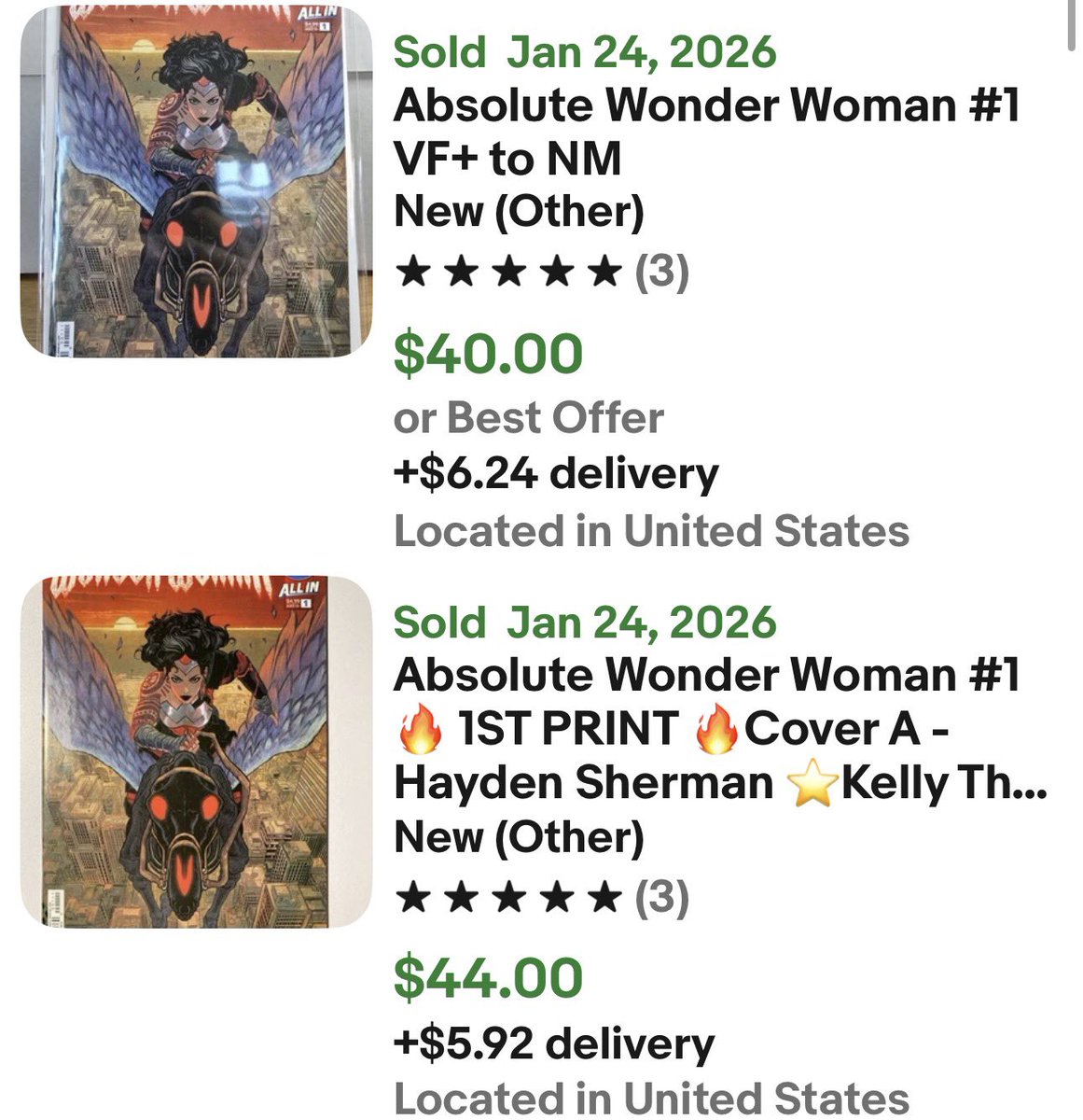 MachewsComics's tweet image. It's fun watching the world catch on to the #Absolute run from #DCComics....yes I resell but I've accidentally also given life too an artist who gets paid to create art 🖼️ and sales are a great form of validation outside of peer accolades....#AbsoluteWonderWoman