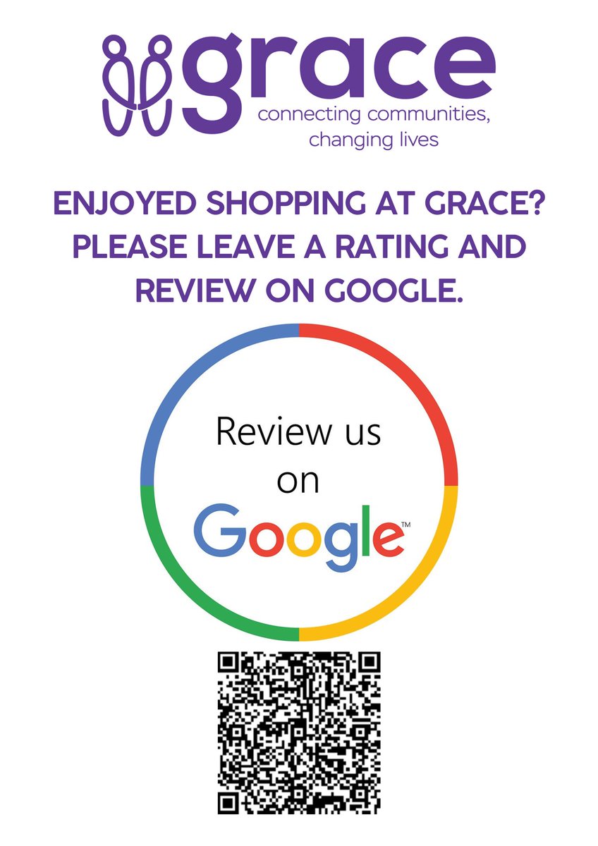 Have you visited GRACE recently? If you have, please consider leaving a review on Google Reviews.
Visit g.page/r/CTgTiJ0XYEtg… or scan the QR code below.
You’ll need to be signed into your Google Account to leave a review.
Many thanks!