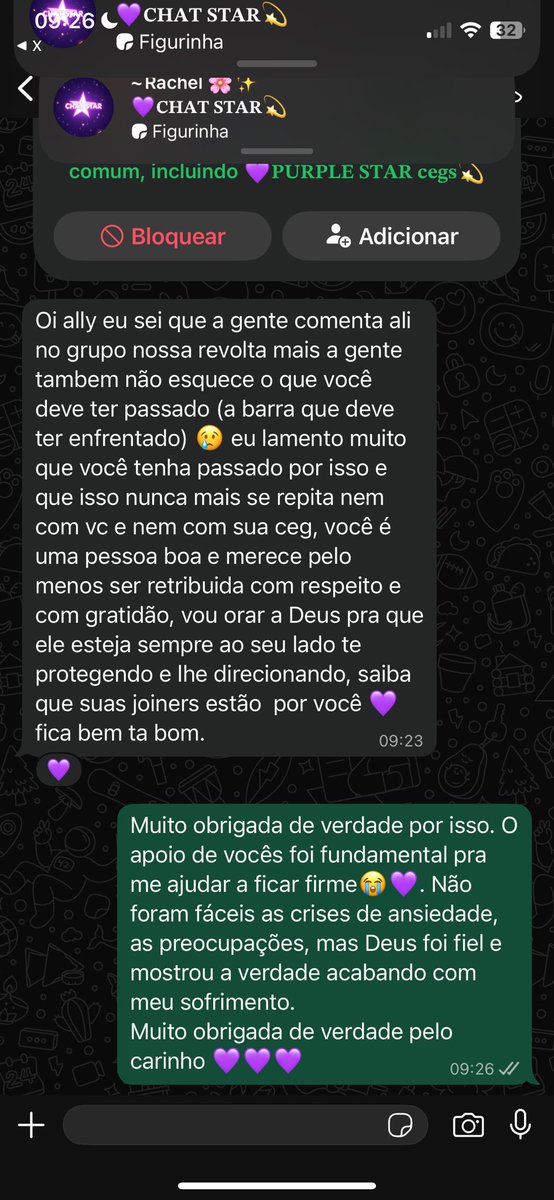 Essa foi uma de algumas das mensagens que recebi das minhas joiners queridas, e de verdade, sou muito grata pelo apoio de todos, seja com as palavras, com as orações, energias positivas…

Nada fica oculto aos olhos de Deus.
E gratidão a Deus por revelar toda a verdade ✨