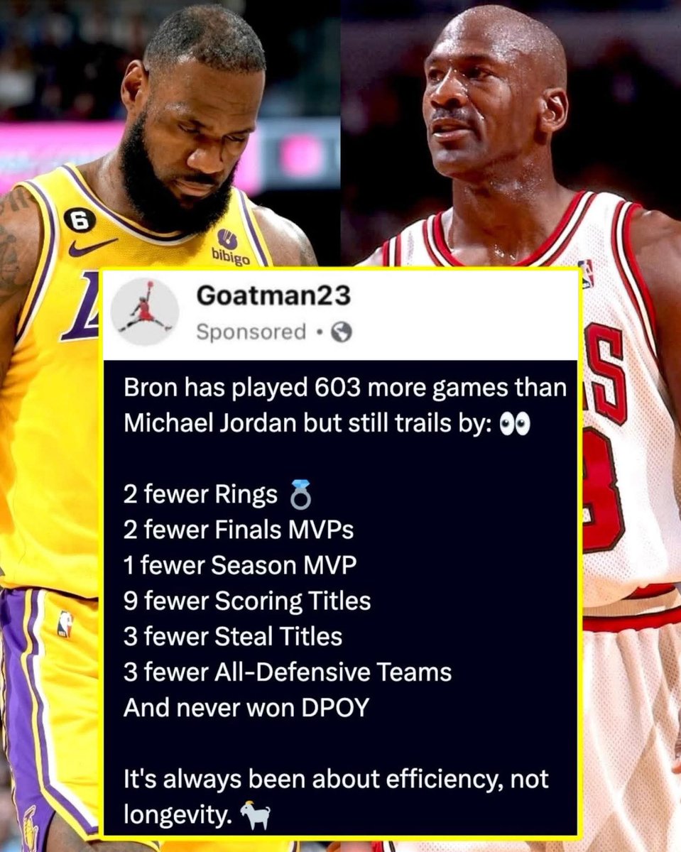 Almost 30 years in the league and still chasing the GOAT Jordan 🤣🤣