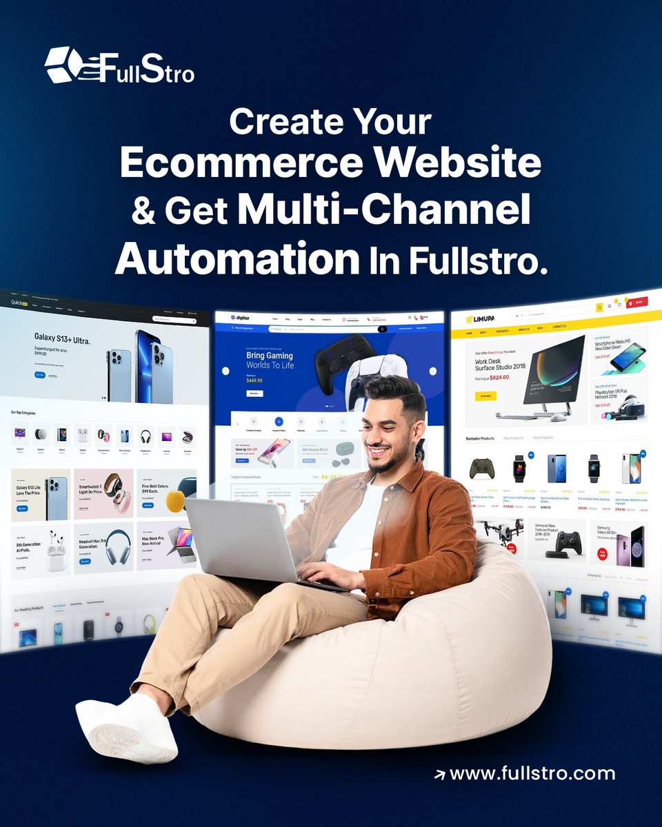 Full_stro's tweet photo. 🚀 Create Your eCommerce Website &amp; Get Multi-Channel Automation with FullStro
Build your online store in minutes — then manage your entire eCommerce operation from one powerful dashboard. https://t.co/wYIrz8CUzf