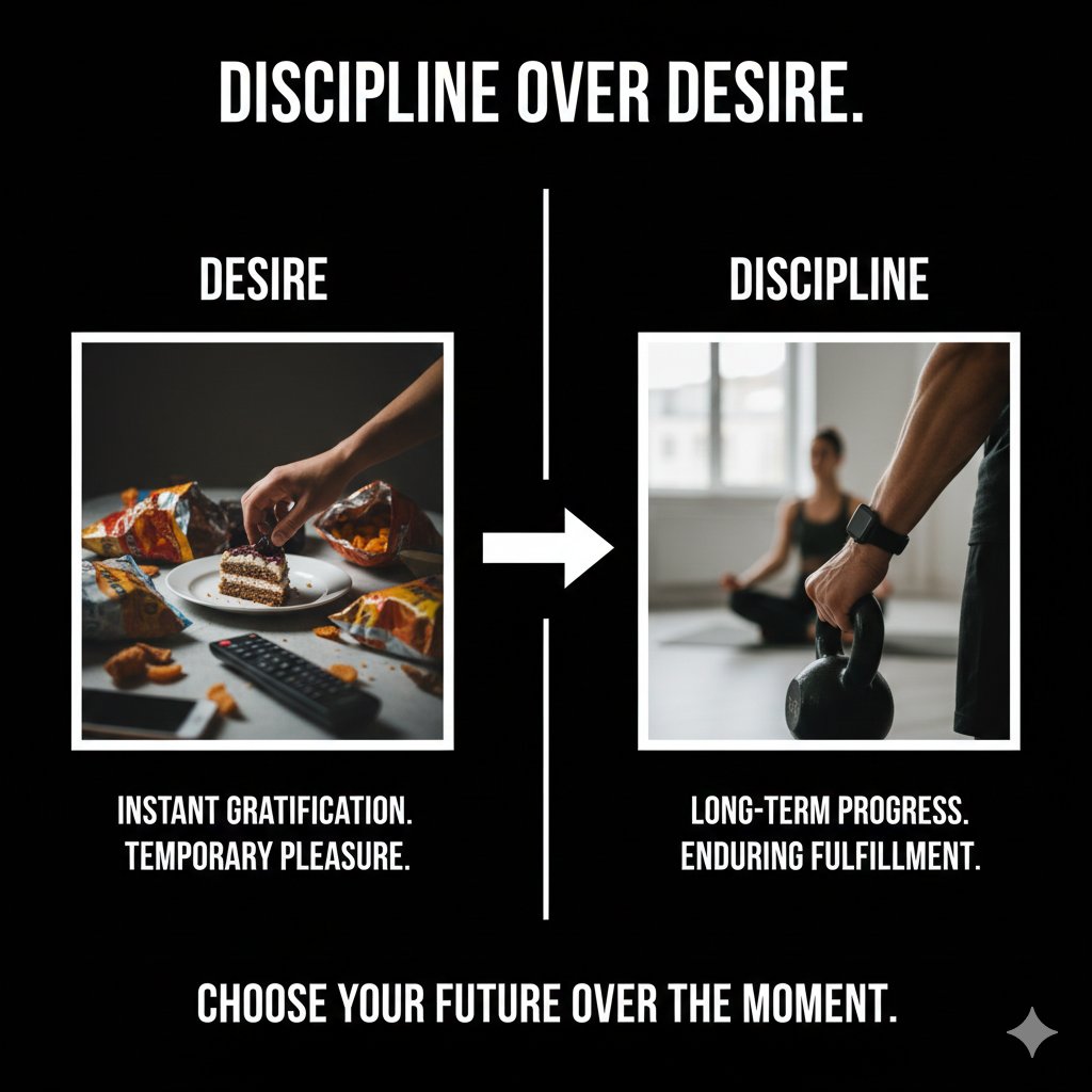 SuccessBluePrtX's tweet image. Discipline over desire.