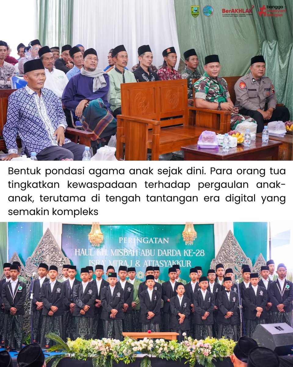 pemkab_kebumen's tweet photo. Peringatan Haul ke-28 KH Misbah Abu Darba yang dirangkai dengan Isra Mi’raj Nabi Muhammad SAW di Ponpes Al Misbahiyyah, Desa Kedaleman Wetan, Minggu (25/1/2026), berlangsung khidmat dan penuh kebersamaan. #pemkabkebumen #isramiraj #haul #kebumenberdaya #generasiberakhlak https://t.co/VuqwVigQ0P