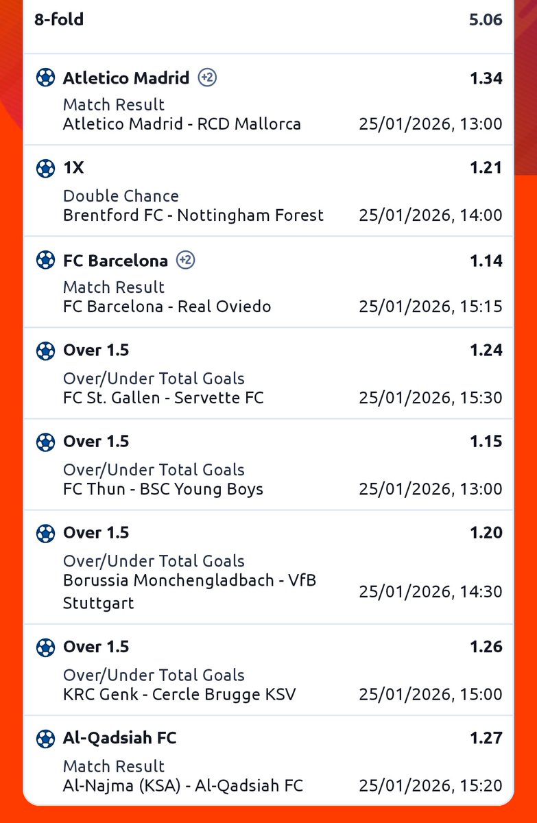 bmf_underrated's tweet photo. ⚽ football accumulator ⚽ 

📆25 Jan 2026 📆 https://t.co/1ADzY8Mnuw