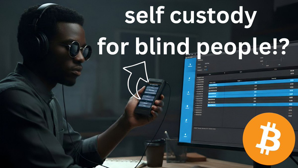 Have we actually discovered the theoretically simplest way to make truly secure Bitcoin self-custody possible for blind people?

Yesterday, <a href="/Schoggiherz/">Stern</a> shared her experiences living as a blind person during our meetup at <a href="/kaninchenbau21/">Kaninchenbau21</a>. We dove into a fascinating discussion on