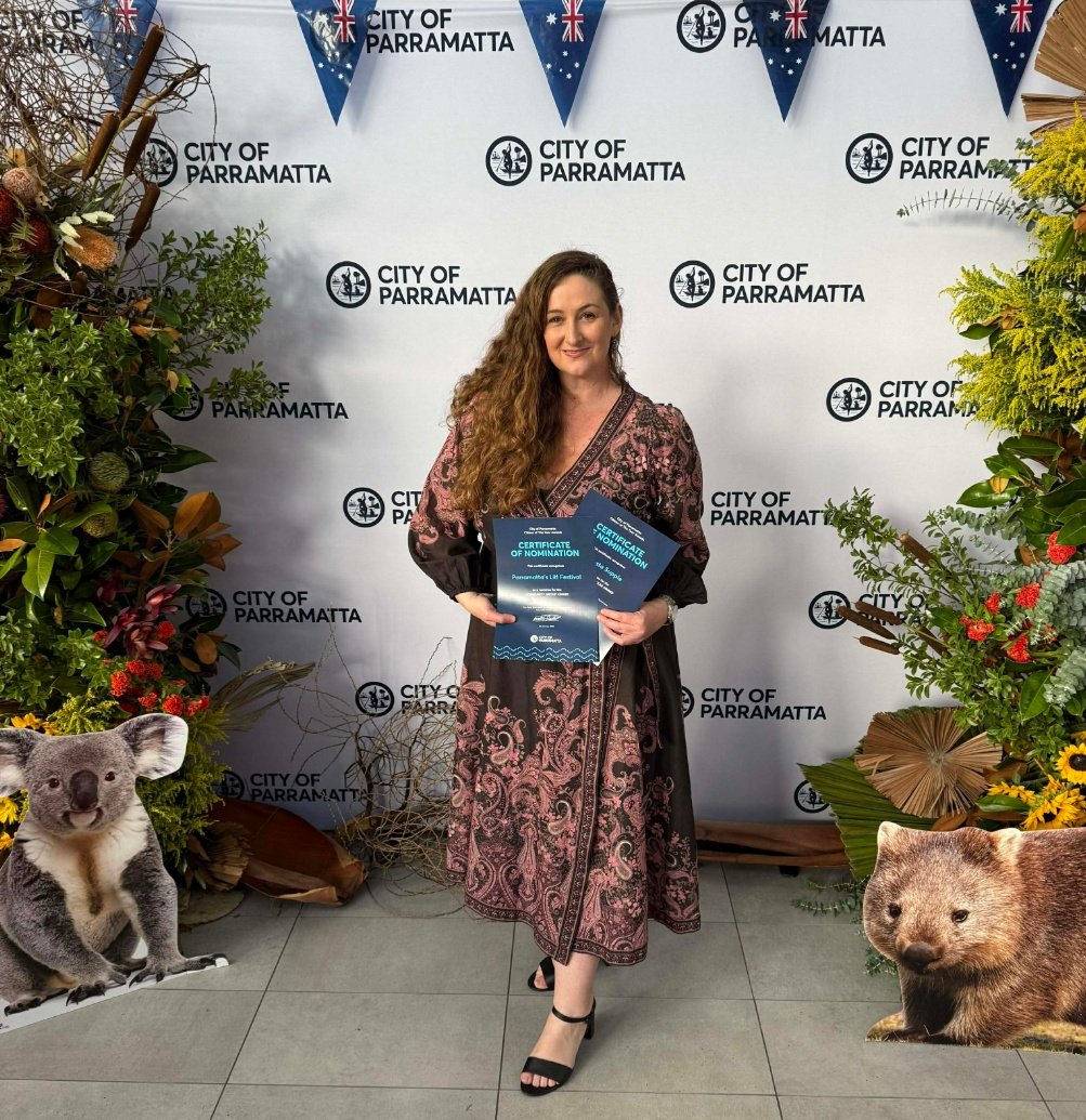 It was such an honour to be nominated for <a href="/parracity/">City of Parramatta</a>'s Citizen of the Year, and Parramatta's Lit! Festival was nominated for Community Group/Project of the Year!
Such a delight to serve the writers, readers, publishers and storytellers of Parramatta.