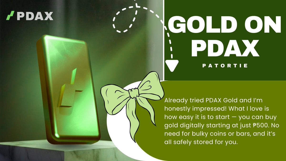 patortie's tweet photo. Physical or Digital Gold?

Disclaimer: This content is created as part of PDAX’s community rewards program and is for educational purposes only. It does not constitute financial advice, investment solicitation, or an endorsement to buy crypto or use PDAX.

@pdaxph https://t.co/ricQGAao8k