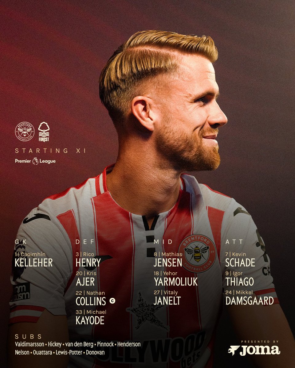 BrentfordFC's tweet photo. Your Bees to take on Forest 🐝 https://t.co/ylJrNa3RIf