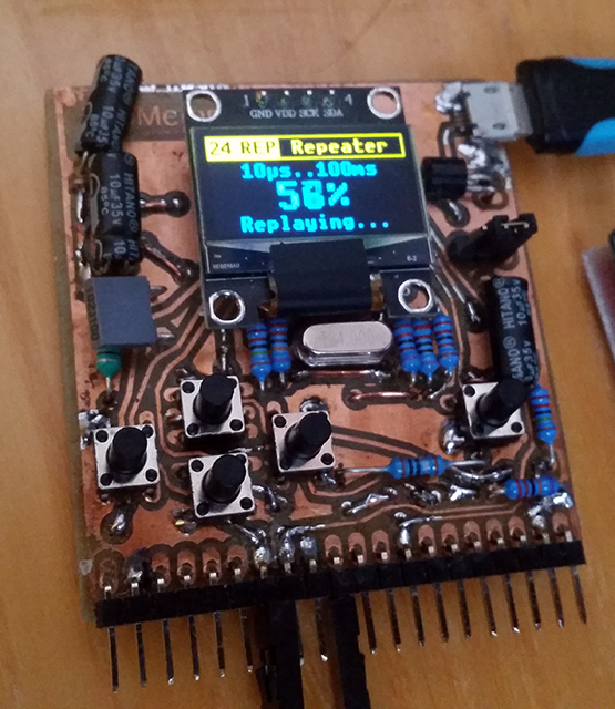 NemecekPanda38's tweet photo. #PidiMet - opravdu opravdu poslední testovací mód 24 - Repeater, možnost nahrávat a přehrávat digitální signál. Ve Flash paměti zbylo asi 10 bajtů volných. Jenom ať proboha nepotřebuji někdy něco opravovat. Už se tam nevleze ani špendlíková hlavička! 🥶 ... Tak jdu dokumentovat. https://t.co/TwgGDebZeW