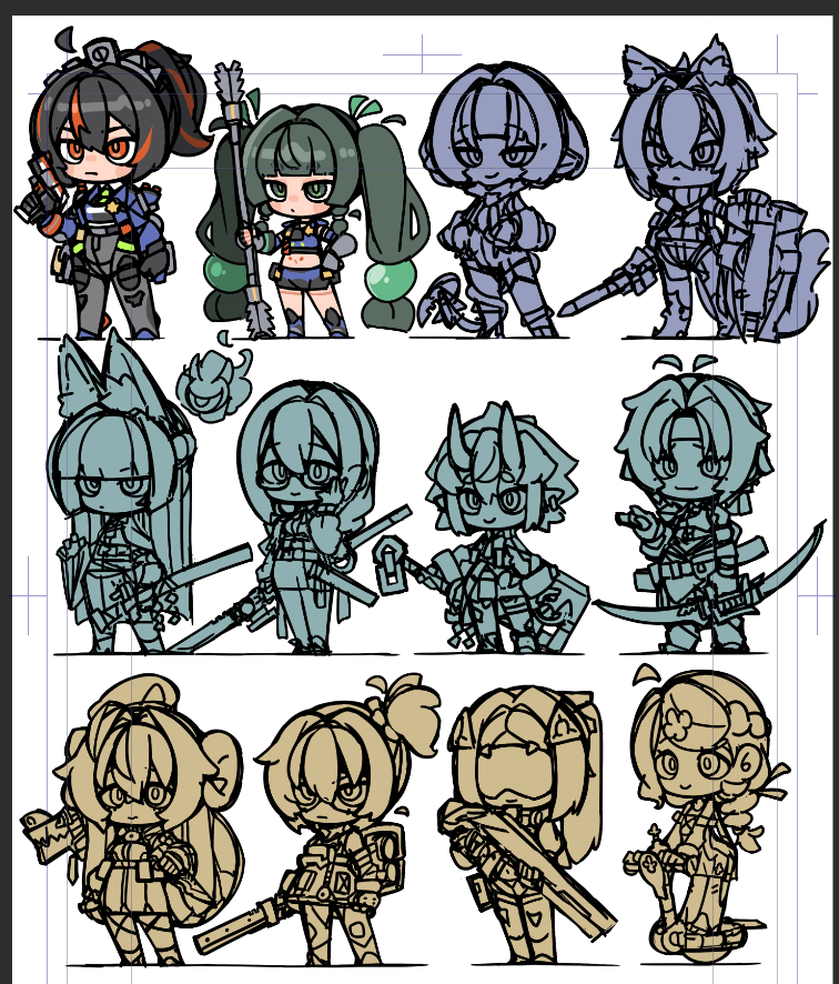 ズラッと並べるとブラインドボックスのフィギュアみたいで楽しいぜ