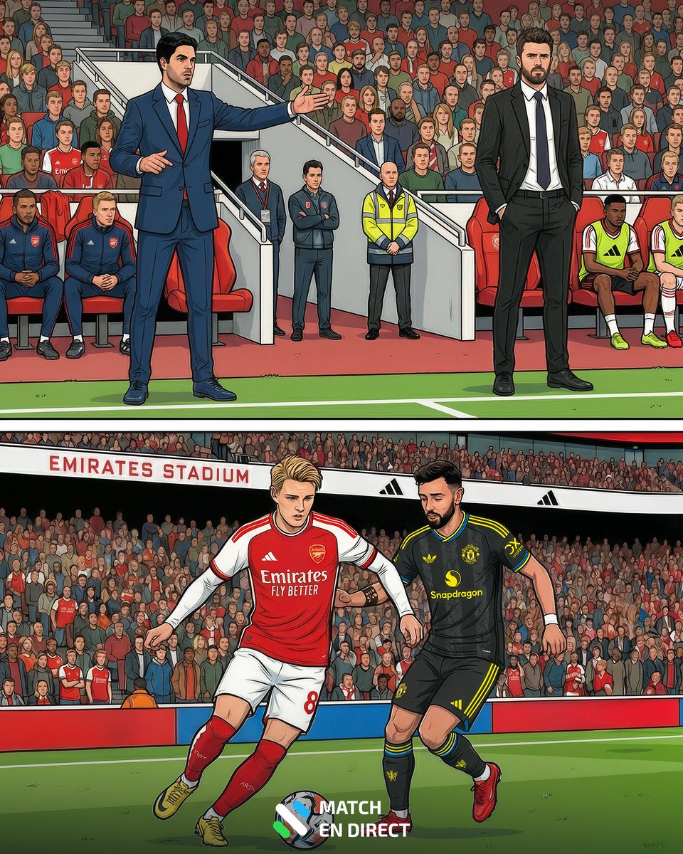 ⚡️ L’un des plus grands classiques d’Angleterre ! Ce soir, deux légendes du football, Mikel Arteta et Michael Carrick, qui s’affrontaient autrefois sur le terrain, se retrouvent cette fois-ci face à face en tant qu’entraîneurs 👀

Arsenal 🆚 Manchester United
⏰ 17h30
