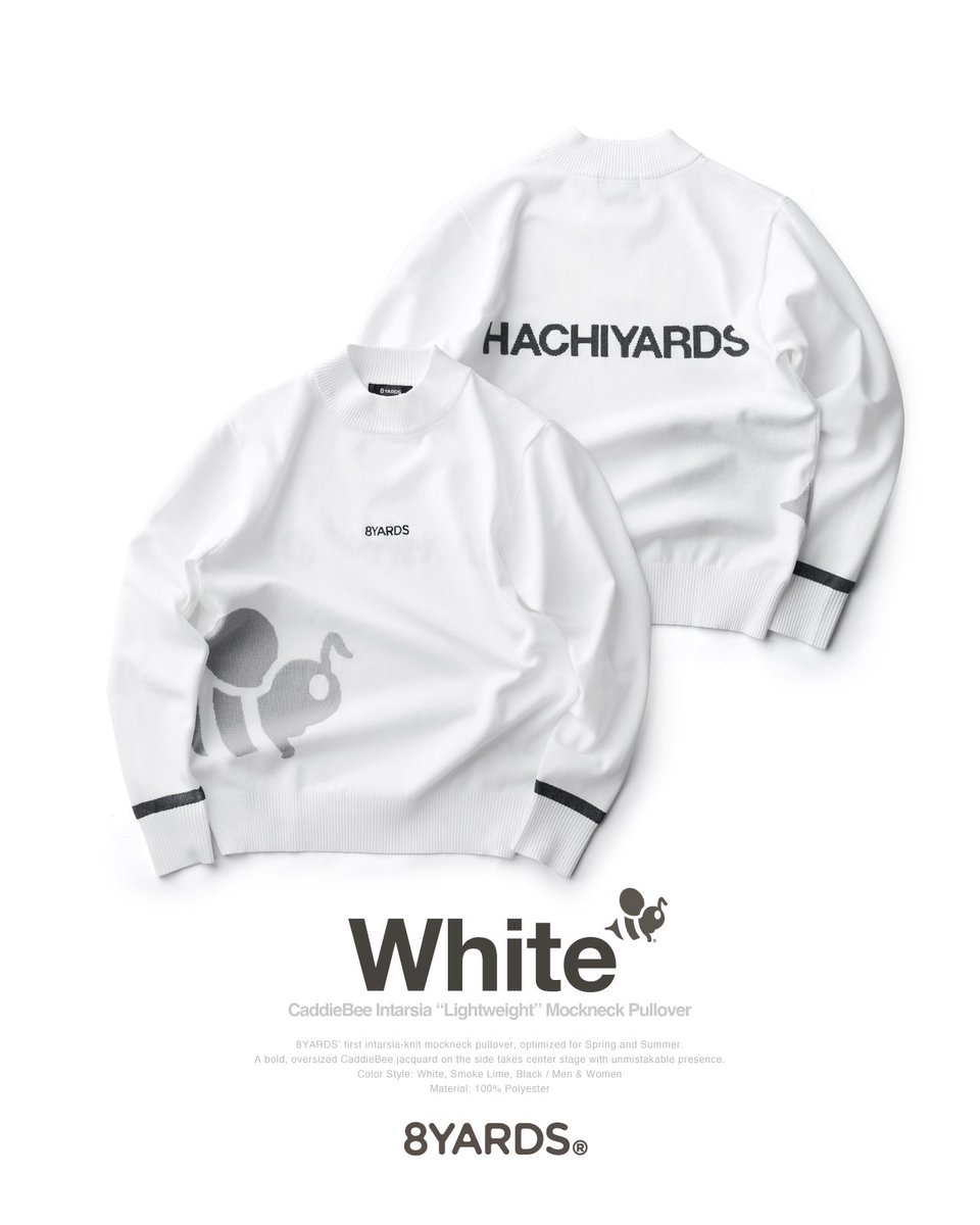 初のインターシャ・ニット・プルオーバー。 特大のCaddieBeeを”右脇”に