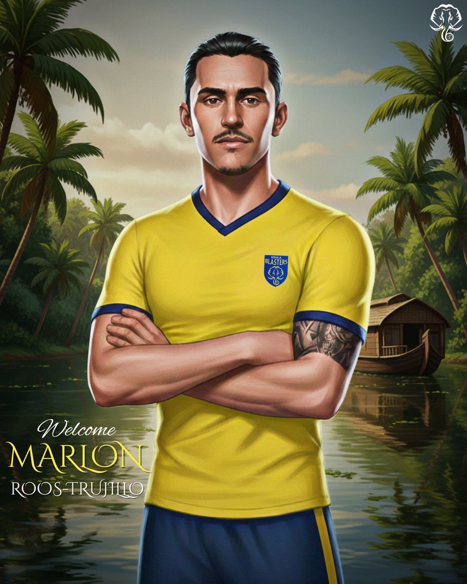 KeralaBlasters's tweet photo. Welcome to the Blasters, Marlon! 🟡🔵

The former Germany U-18 forward and @1FSVMainz05 youth product joins us till the end of the 2025-26 ISL season ✍🏻

#KeralaBlasters #KBFC #YennumYellow #WelcomeMarlon https://t.co/ng9uMLEvWU