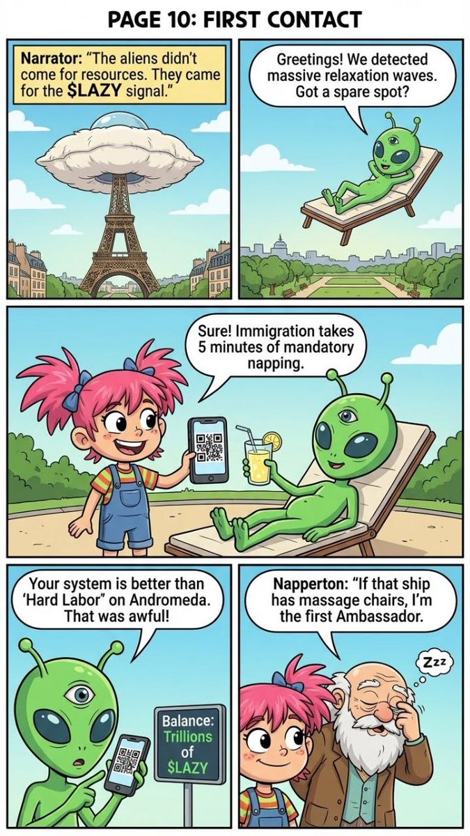 LazyCoinToken's tweet image. Sleep-to-Earn Tech / First Contact

Things start getting strange when nobody rushes.

Page 9: Sleep-to-Earn Tech
Page 10: First Contact

Calm attracts attention 😴

#LAZYCOIN