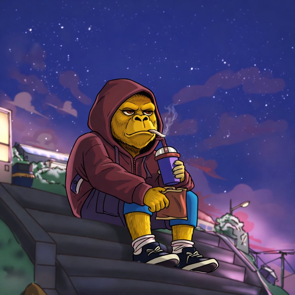 Gorilla_MEME_'s tweet photo. mentally on the moon, physically on the stairs https://t.co/BzLxVUISZu