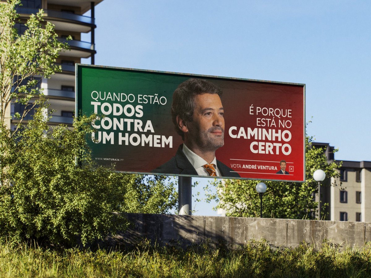 PoliticoVoto's tweet image. Novo cartaz de André Ventura.

#Presidenciais2026