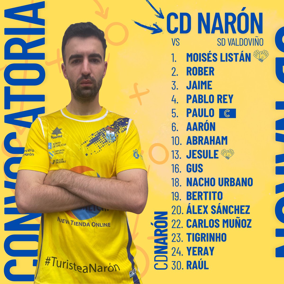 CDNaron's tweet image. 📋Lista de convocados para o #ValdoviñoNaron de hoxe as 17:30 no municipal de mourente. 

#CDNaron