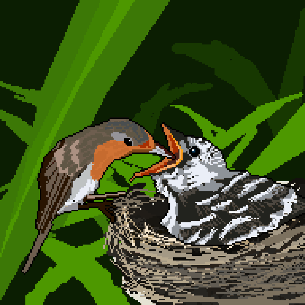 寄生中
#ドット絵 #pixelart #カッコウ
順調に大きくなっています
昨日のワンドロです