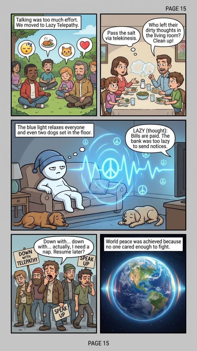 LazyCoinToken's tweet image. Lazy Telepathy / Lazy-Sapiens

A new way of thinking emerges.

Page 15: Lazy Telepathy
Page 16: Lazy-Sapiens

Almost there 😴

#LAZYCOIN