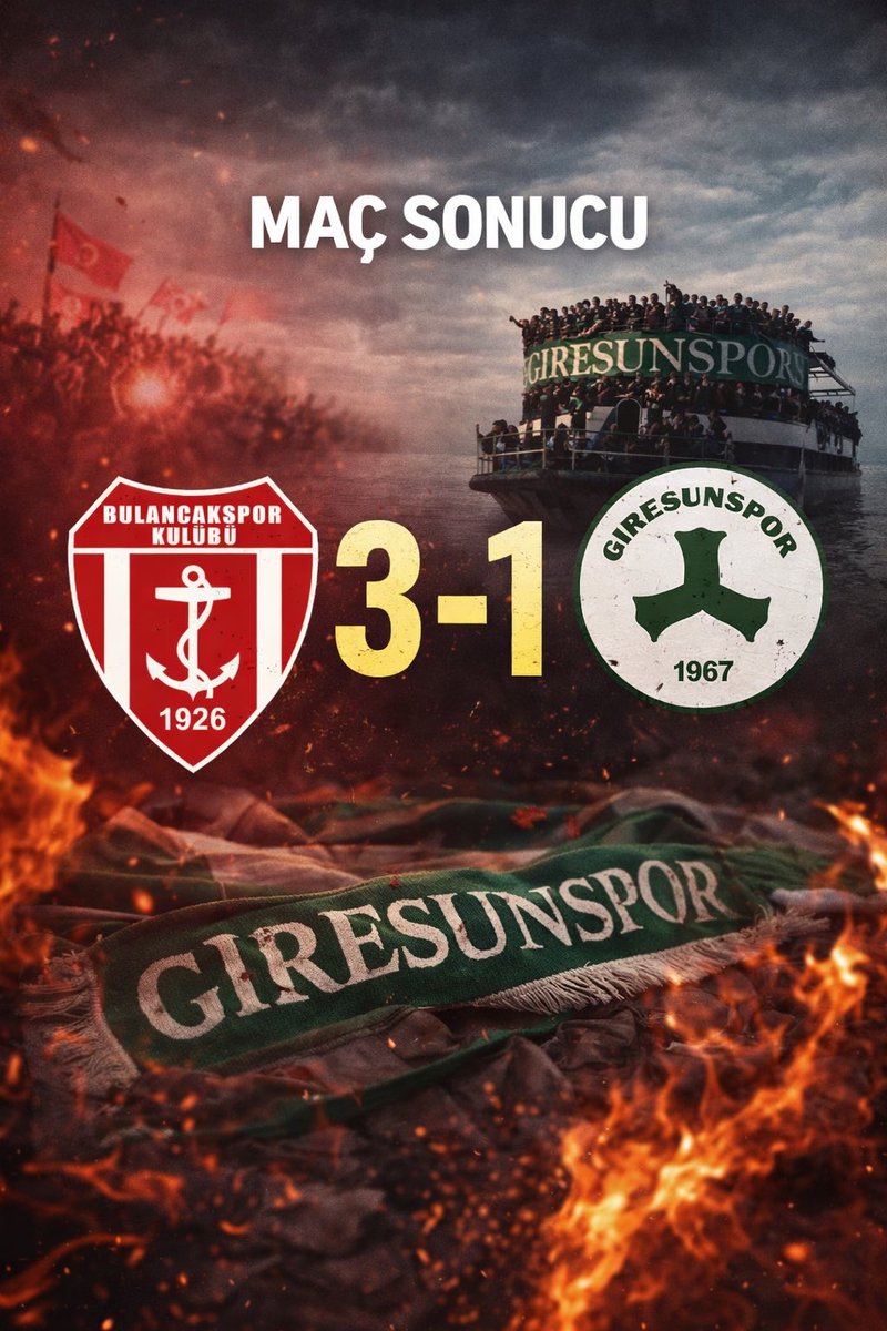 Bulancakspor 3-1 Giresunspor 

MAÇ SONUCU