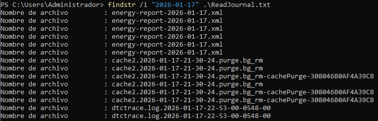0x_Bogart's tweet photo. #: Monitoriza la modificaciones de los archivos de tu sistema con USN Journal
fsutil.exe usn readjournal c:

#: Redirige la salida a un .txt
fsutil.exe usn readjournal c: > ReadJournal.txt

#: Filtra los archivos modificados por fecha
findstr /i "2026-01-17" ReadJournal.txt https://t.co/kgzbDXbaHz