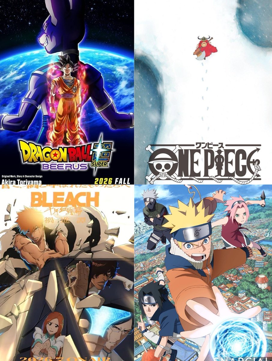 opdadepre's tweet photo. Doido pensar que todos esses animes vão estreiar em 2026

Os clássicos estão de volta❤️

#ONEPIECE https://t.co/WK3xcGu5vu