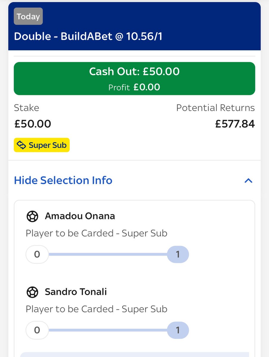 Yellowcardtips's tweet image. 🚨 AFTERNOON PLAYS 🚨

➡️ 8/1 Bet Builder 🎯

➡️ 10/1 Card Double 🟨🟨

➡️ 9/1 Card Double 🟨🟨

14:00 KOs 💸 Stake responsibly

#bettingtwitter #gamblingtwitter #footballtwitter
#ukbetting #ukpunters
#astonvilla #avfc #newcastle #nufc
#crystalpalace #cpfc #chelsea #cfc #epl