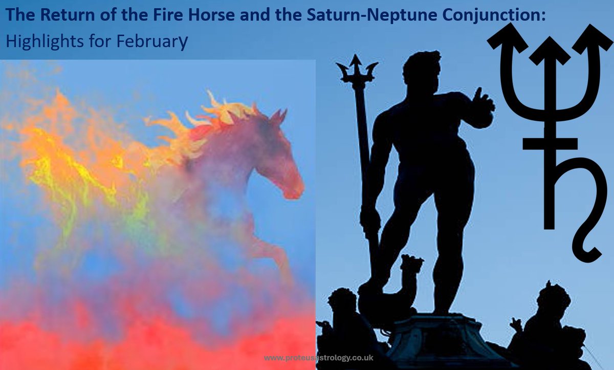 A slide series explaining the astrology of February 2026: Slide 1 
proteusastrology.co.uk/2026/01/25/the…  #astrology #firehorse #eclipse #SaturnNeptuneconjunction