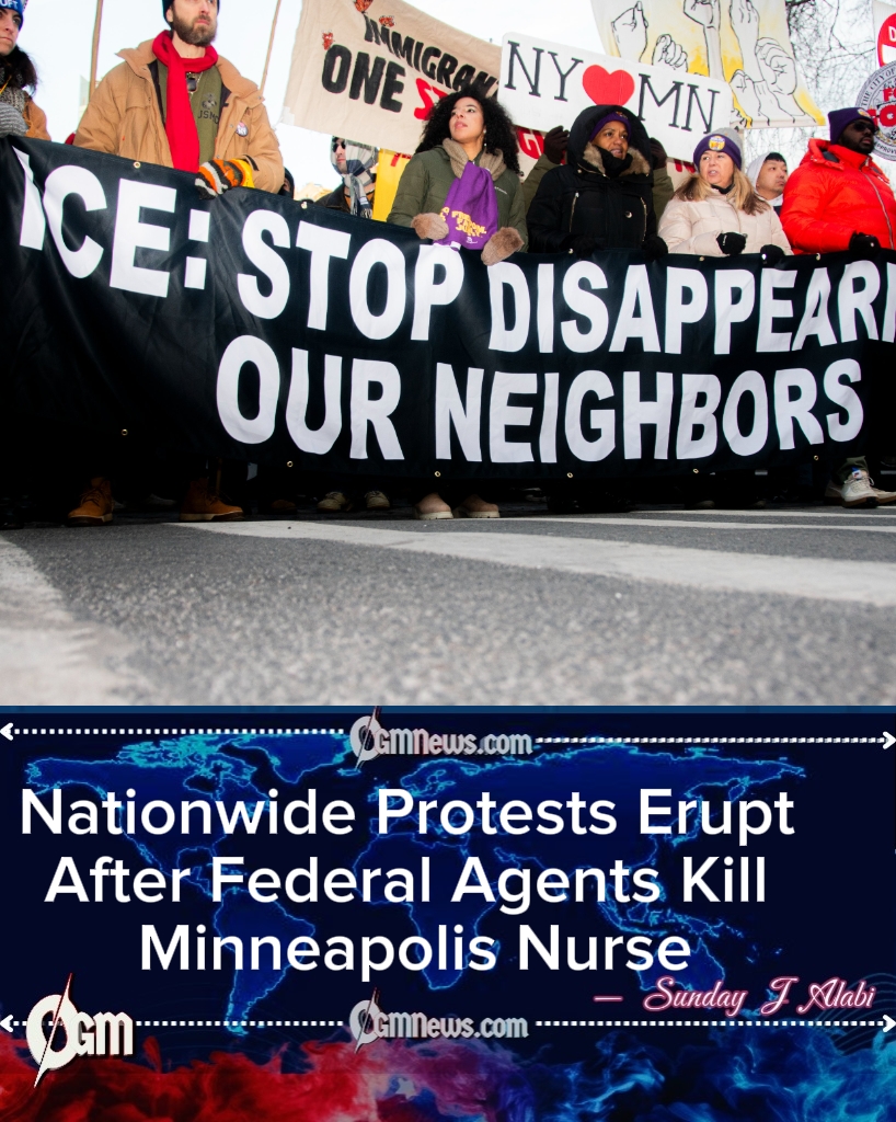 OGM_News's tweet image. A Nation on the Streets
Protests spread across major U.S. cities after the fatal shooting of Minneapolis nurse Alex Pretti by federal agents, reigniting debate over ICE and federal accountability.
#JusticeForAlexPretti #USProtests #CivilRights

Sunday Alabi for OGM News 👇