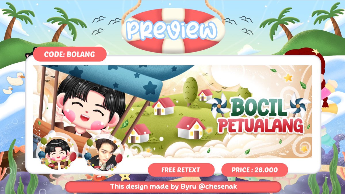 chesenak's tweet image. ʚ⋮ ⌗ ┆Help RT or Like ! thankyou🩵 ʚɞ𓏲ּ𝄢

Teman" Byru bawain 4 layout Ready Stock Keonho nih! yg bisa kamu Take sekarang juga lewat DM yaa!! 

FREE RETEXT ‼️
PRICE cek di pict
Claim : by Reply 

🩹﹕𐔌 #zonauang #zonajajan #zonaba 〃・꒱
