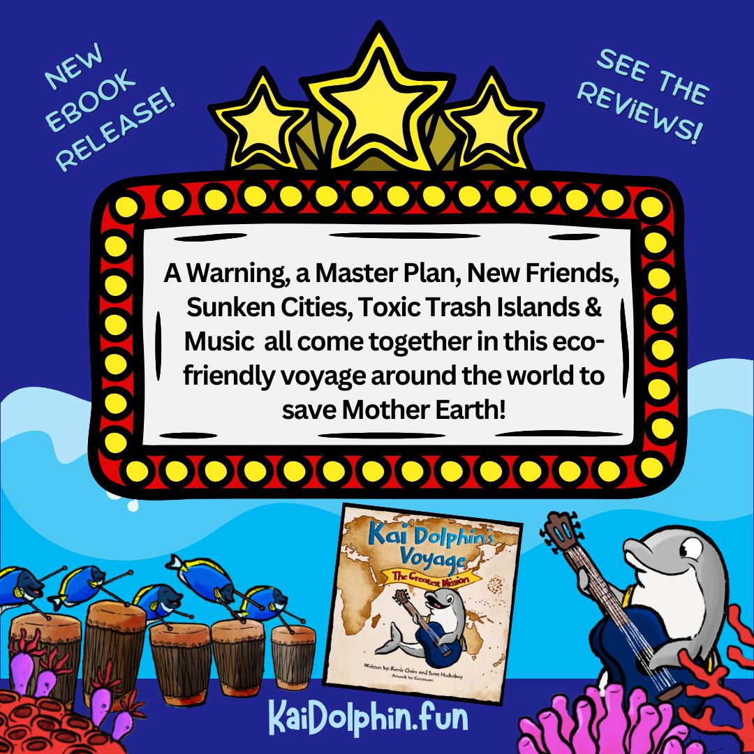 🌊🐬 NEW eBook ALERT! Join Kai Dolphin on an epic global voyage to save Mother Earth! 

Warnings, master plans, new friends, sunken cities, toxic trash islands, eco-friendly story for kids 
Available now – kaidolphin.fun
#KaiDolphinsVoyage #EcoAdventure #SaveThePlanet