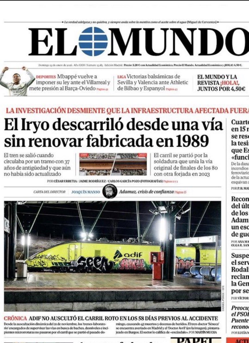 De “mala suerte” a culpar al acero. Demasiadas versiones y muy pocas explicaciones. 

Si la renovación no era completa, estamos ante algo gravísimo. 

Exigimos transparencia , responsabilidades y dimisión.

#PuenteDimision