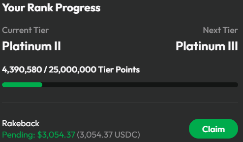 In the comments below :  First person to correctly guess my 2 favorite Dicey games wins $100 + a $50 Pokémon pack.

<a href="/DiceyHQ/">Dicey</a> That rakeback stacked up nicely!  What should I use it for?

Beta perk: drop your SOL wallet in #beta-chat in the <a href="/MagicEden/">Magic Eden 🪄</a> Discord.

First 2 get $100