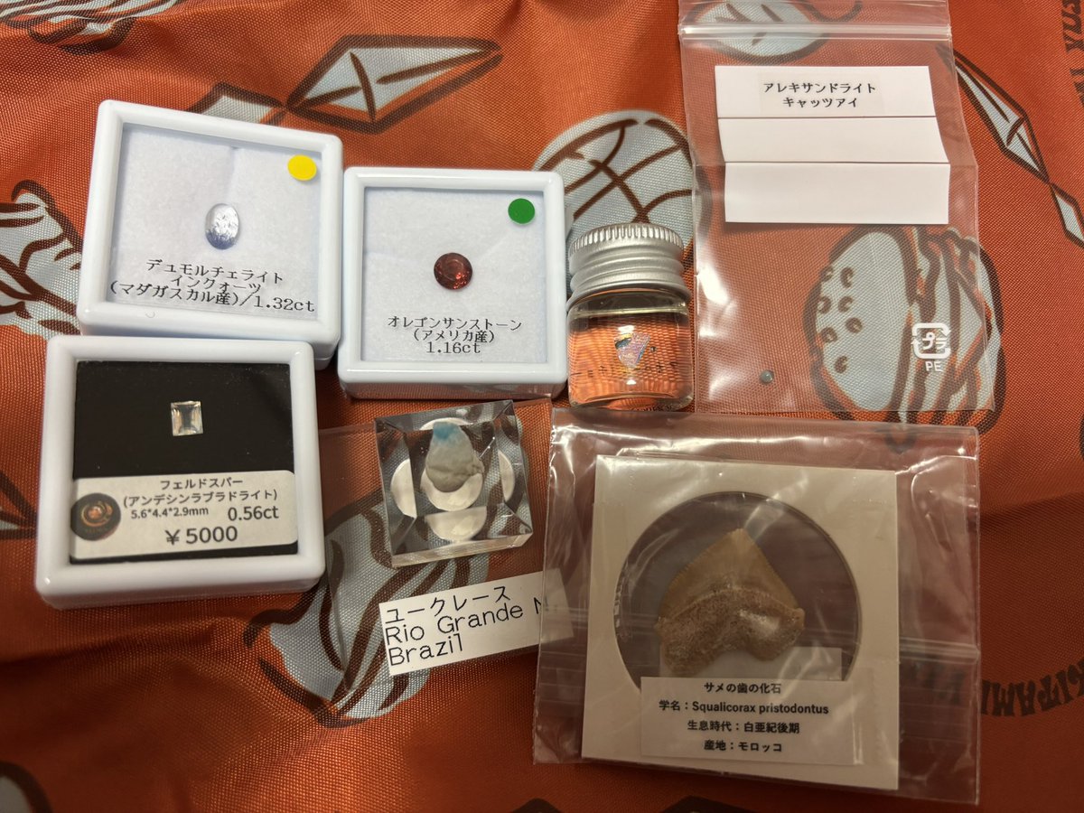 今日の戦果 ユークレースの鉱石をかった！ あとめっちゃ綺麗な