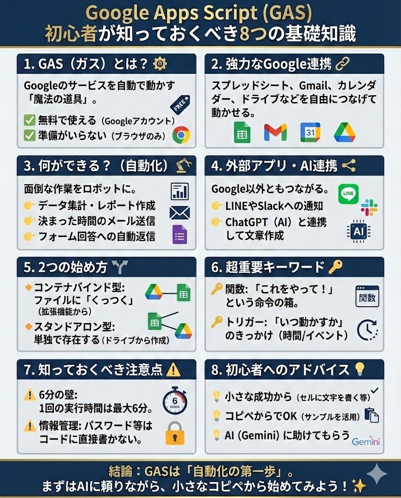 Yusuke_Saionji's tweet image. 最近話題の「GAS」。難しいから1枚にまとめました👇