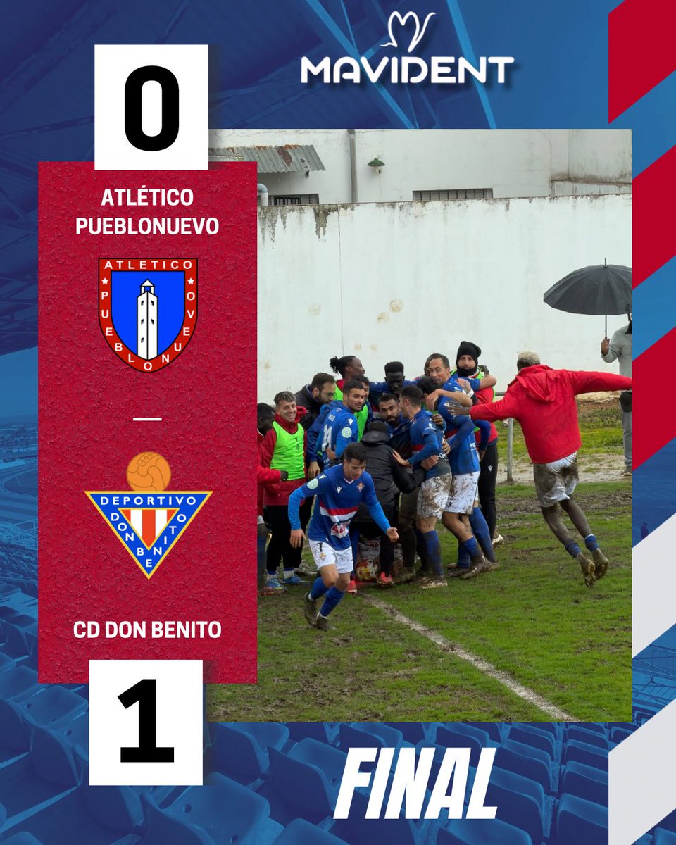 FINAL DEL ENCUENTRO | 

Atlco. Pueblonuevo 0️⃣ - 1️⃣ CD Don Benito

¡QUÉ HUEVOS TENÉIS! ¡QUÉ ORGULLO DE EQUIPO! 

#PueblonuevoDonBenito