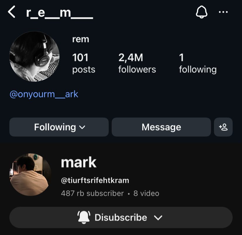 r_e__m___ &amp; tiurftsrifehtkram will be active soon🤡