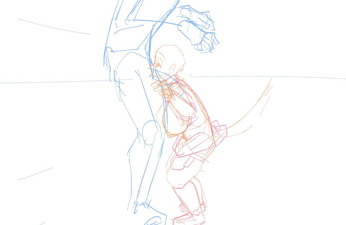 今日の支援サイト用エロ落書きのラフ 